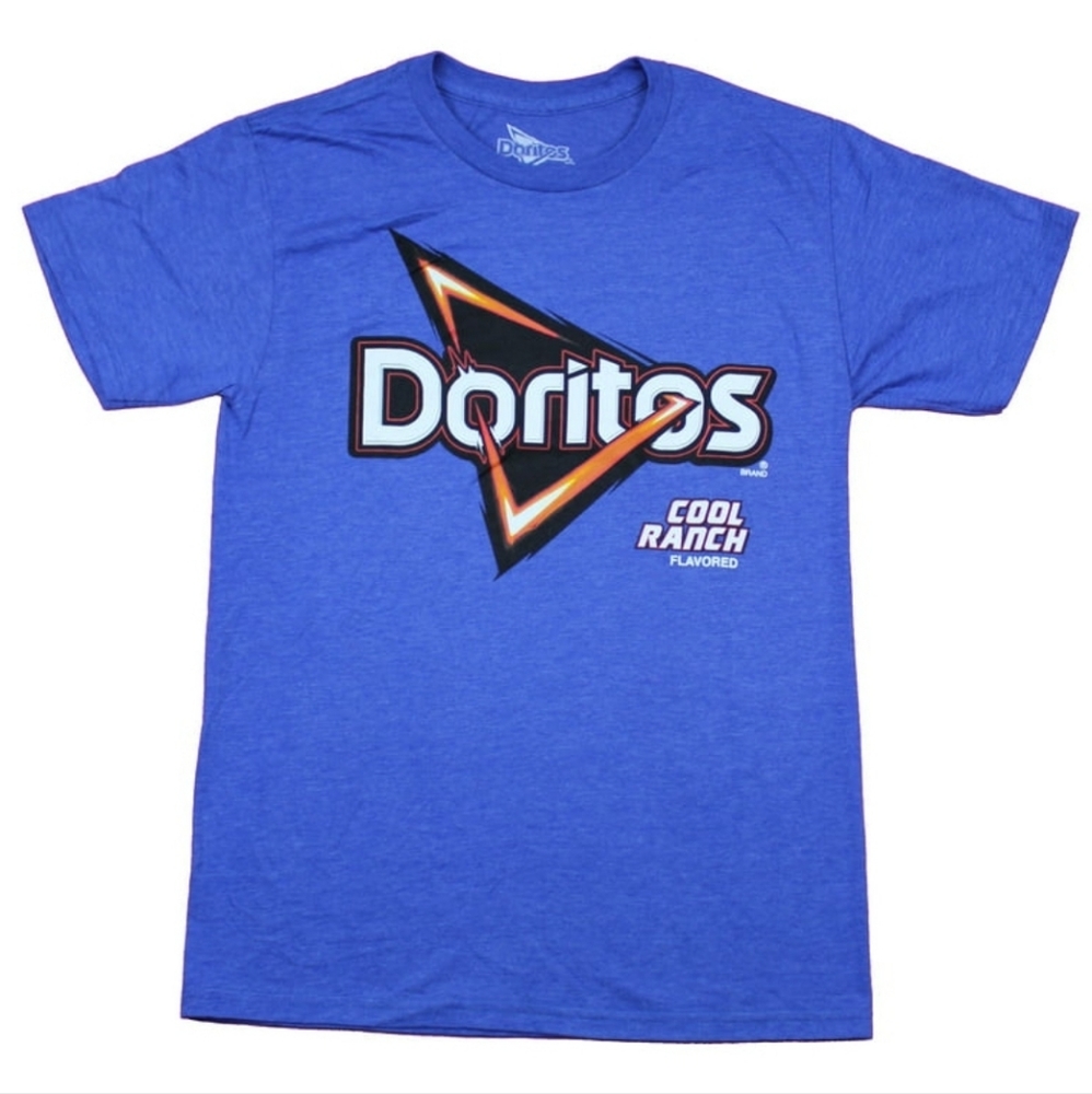 NWT Doritos Cool Ranch Mens T-Shirt - Classic Chip Bag Blue Tshirt Small